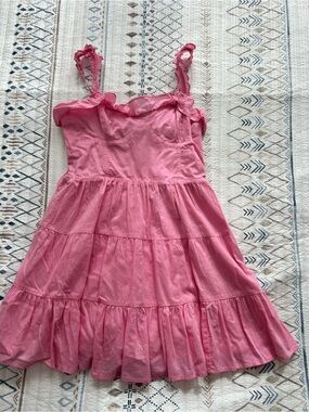 Show Me Your Mumu 100% Cotton Pink Tiered Ruffled Sundress XS